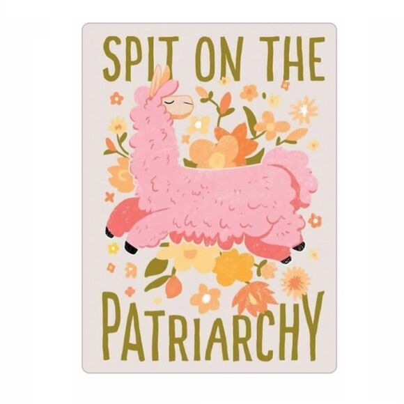 Spit on the Patriarchy Llama Magnet - Picture 2 of 4